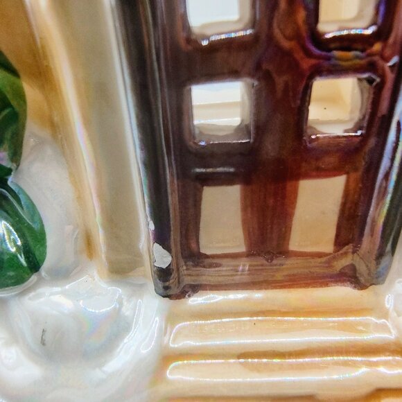 Snow Covered Christmas Cottage Tealight Candle Holder Winter Holiday Decor - Picture 10 of 14